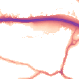 Night-time road noise heatmap for DA5 1AZ
