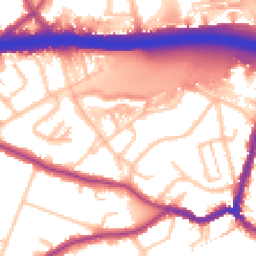 Daytime road noise heatmap for DA5 1BB