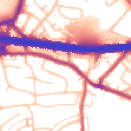 Daytime road noise heatmap for DA5 1BN