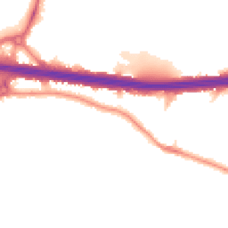 Night-time road noise heatmap for DA5 1BN