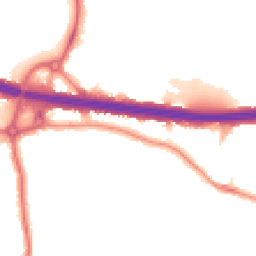Night-time road noise heatmap for DA5 1BS