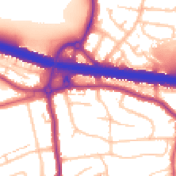 Daytime road noise heatmap for DA5 1BU