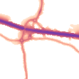 Night-time road noise heatmap for DA5 1BU