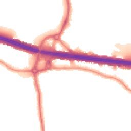 Night-time road noise heatmap for DA5 1BX