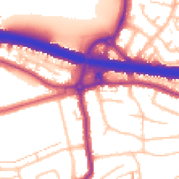 Daytime road noise heatmap for DA5 1BY