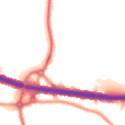 Night-time road noise heatmap for DA5 1DD