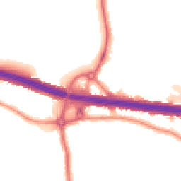 Night-time road noise heatmap for DA5 1DF