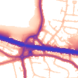 Daytime road noise heatmap for DA5 1DJ