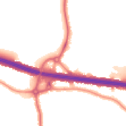 Night-time road noise heatmap for DA5 1DJ