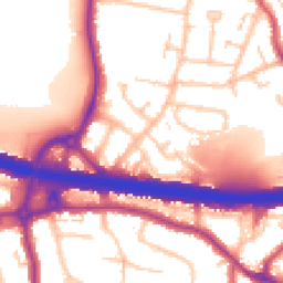 Daytime road noise heatmap for DA5 1DN