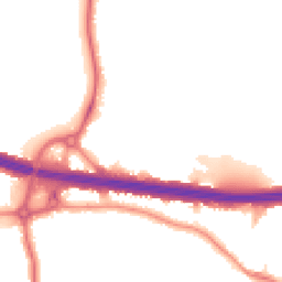Night-time road noise heatmap for DA5 1DN