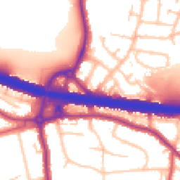 Daytime road noise heatmap for DA5 1DP