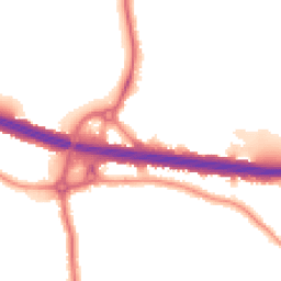 Night-time road noise heatmap for DA5 1DP