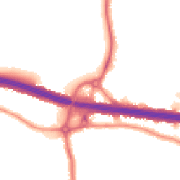Night-time road noise heatmap for DA5 1DQ