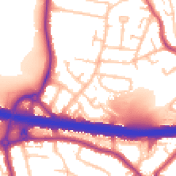 Daytime road noise heatmap for DA5 1DR