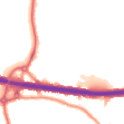 Night-time road noise heatmap for DA5 1DR