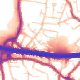 Daytime road noise heatmap for DA5 1DS