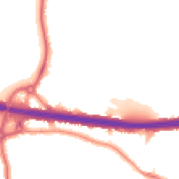Night-time road noise heatmap for DA5 1DS