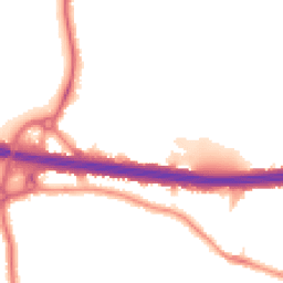 Night-time road noise heatmap for DA5 1DT