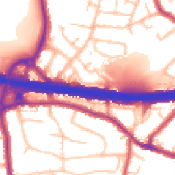 Daytime road noise heatmap for DA5 1DU