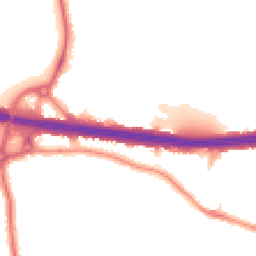 Night-time road noise heatmap for DA5 1DU