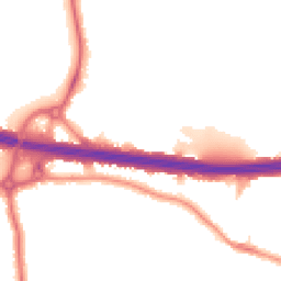 Night-time road noise heatmap for DA5 1DX