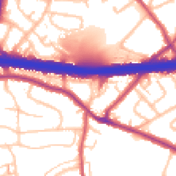 Daytime road noise heatmap for DA5 1JN