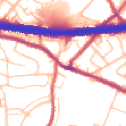 Daytime road noise heatmap for DA5 1JQ