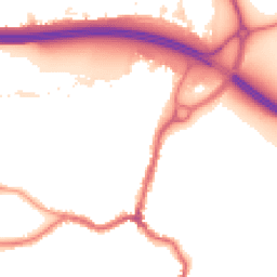 Night-time road noise heatmap for DA5 1NP
