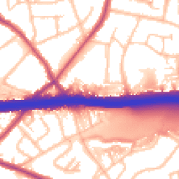 Daytime road noise heatmap for DA5 1QQ