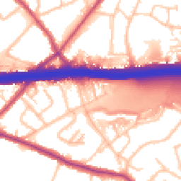 Daytime road noise heatmap for DA5 1RL