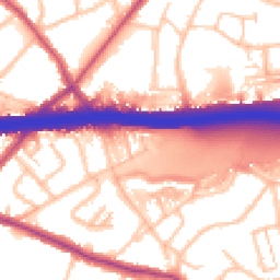 Daytime road noise heatmap for DA5 1RN