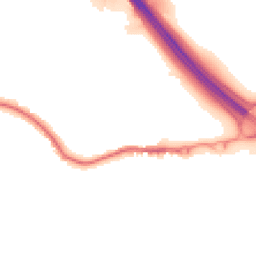 Night-time road noise heatmap for DA5 2AB