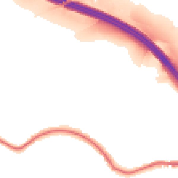Night-time road noise heatmap for DA5 2DJ