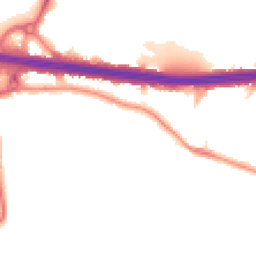 Night-time road noise heatmap for DA5 3AA