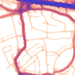 Daytime road noise heatmap for DA5 3BS