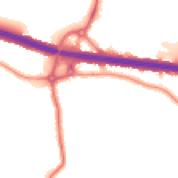 Night-time road noise heatmap for DA5 3DB