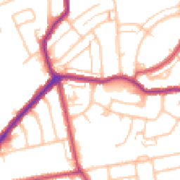 Daytime road noise heatmap for DA5 3JD