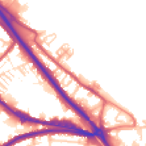 Daytime road noise heatmap for DA8 1AG
