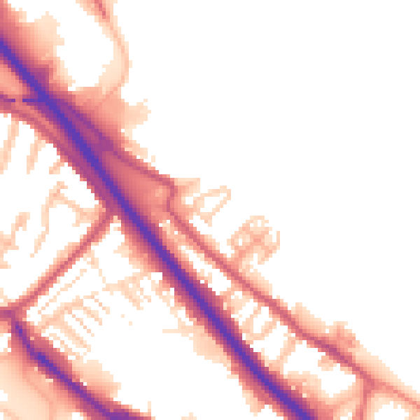 Daytime road noise heatmap for DA8 1AP