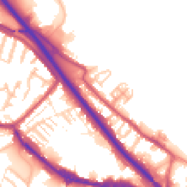 Daytime road noise heatmap for DA8 1AR