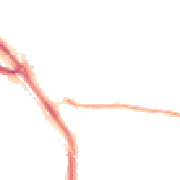 Night-time road noise heatmap for DA8 1BA
