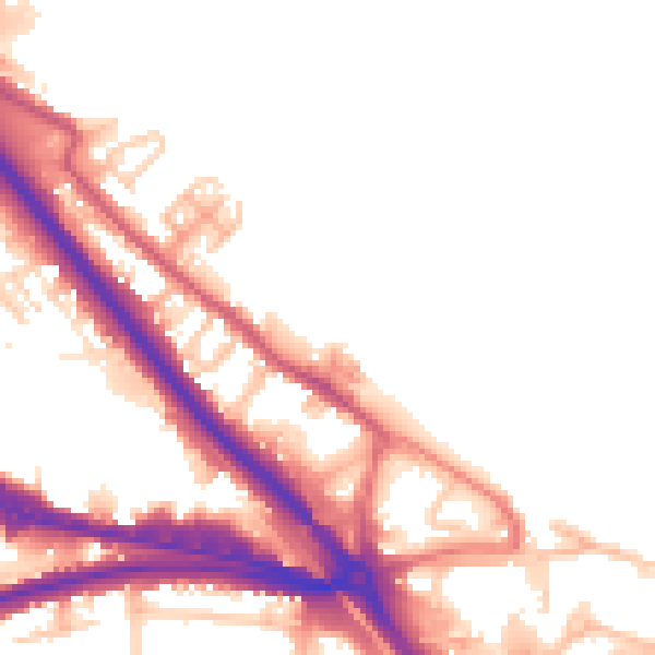 Daytime road noise heatmap for DA8 1BE