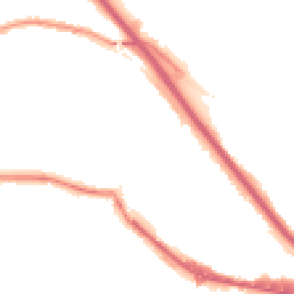 Night-time road noise heatmap for DA8 1DA