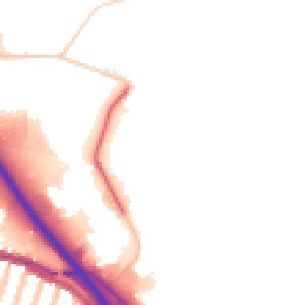 Daytime road noise heatmap for DA8 1DE