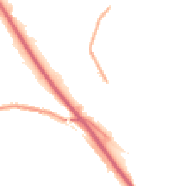 Night-time road noise heatmap for DA8 1DG