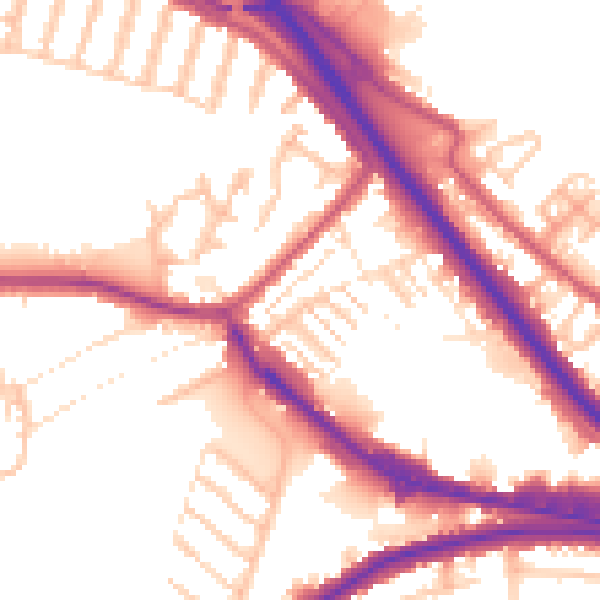 Daytime road noise heatmap for DA8 1PG