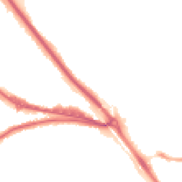 Night-time road noise heatmap for DA8 1TU