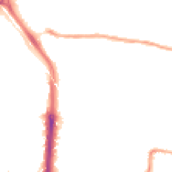 Night-time road noise heatmap for DA8 2BG