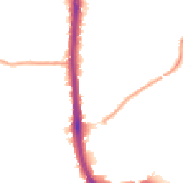 Night-time road noise heatmap for DA8 2DA